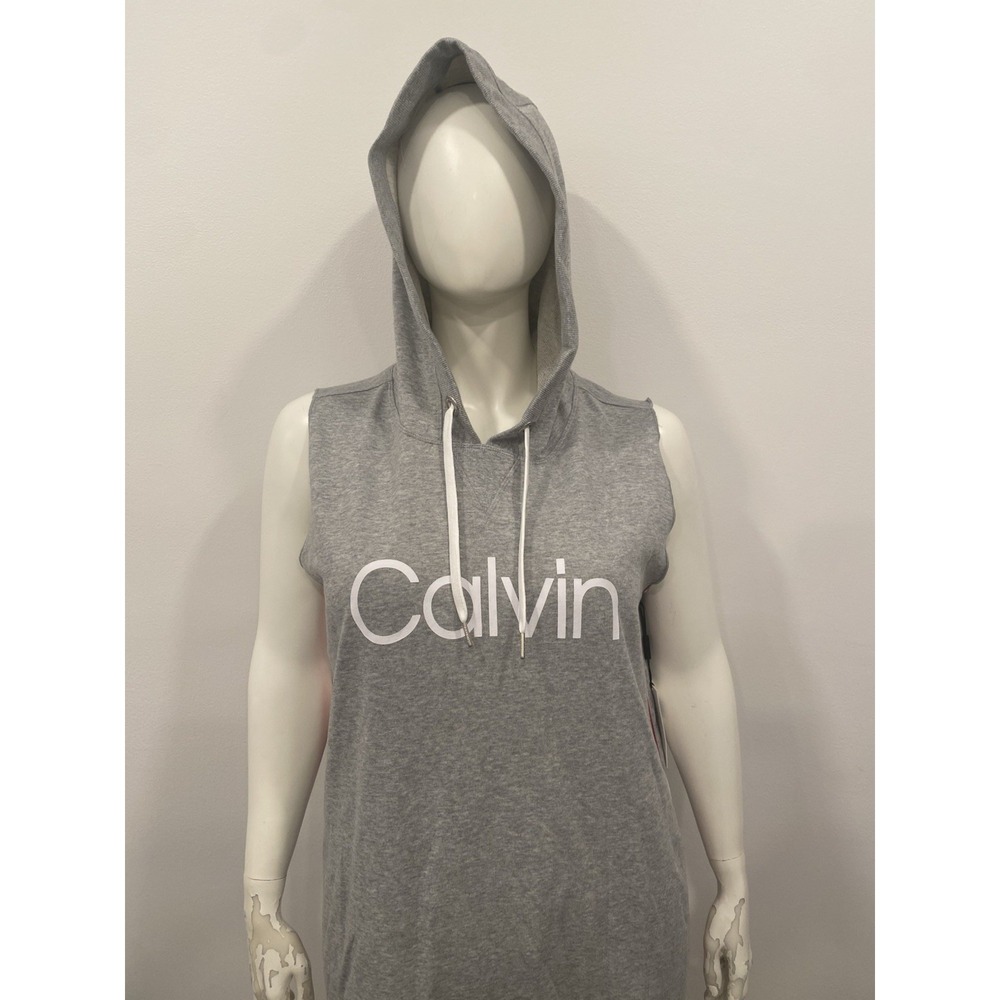 CALVIN KLEIN PERFORMANCE Women's Plus SX French Terry Hoodie Shift Dress TEDO 1X - Picture 4 of 15